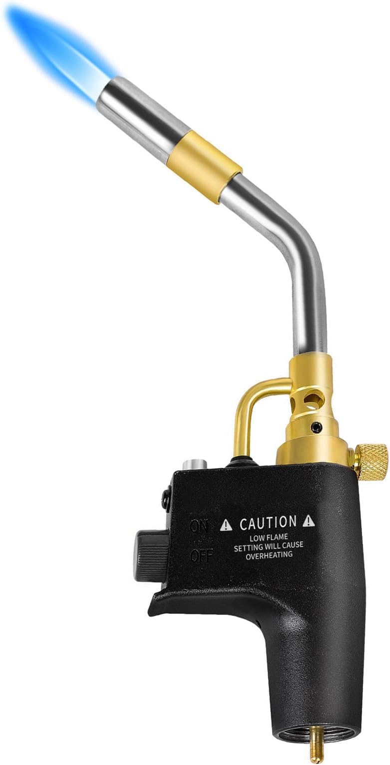 High Intensity Propane Torch Head, Trigger Start Gas Torch, Map Gas Torch Kit for Propane, MAPP and MAP/PRO，Solding, Welding, Brazing, Barbecue, Blow Torch（CSA Certified)