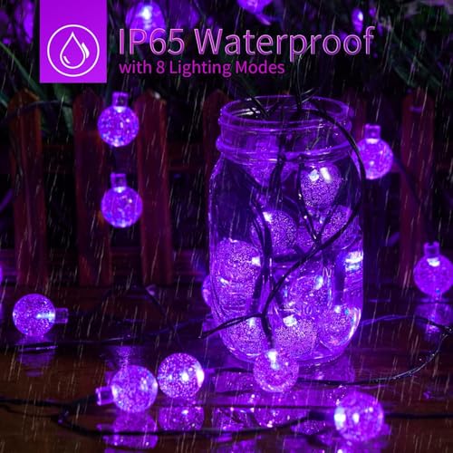 Purple-Solar-Lights-Outdoor-Waterproof-2-Pack-120-LED-72-FT-Total-Halloween-Globe-Lights-for-Garden-Yard-Wedding-Christmas-Party-Decor-Purple