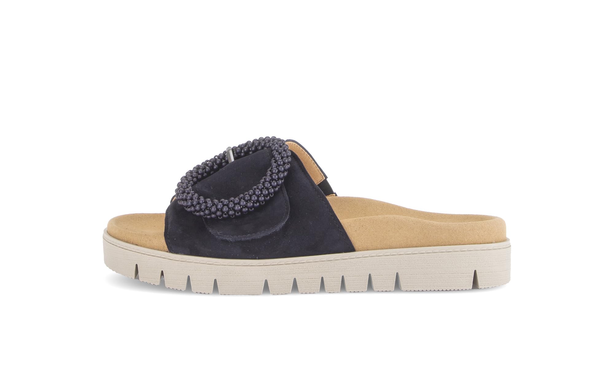 Gabor Pantolette Blue Nubukleder Schlappen Slipper Sandale Hausschuh Freizeit