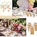 Ecation 20 Set Light Pink Flower Keychain Party Favor Set Daisy Keyring Flower Keychain Kraft Tag Organza Bag for Guest Wedding Party Bridal Shower Gift
