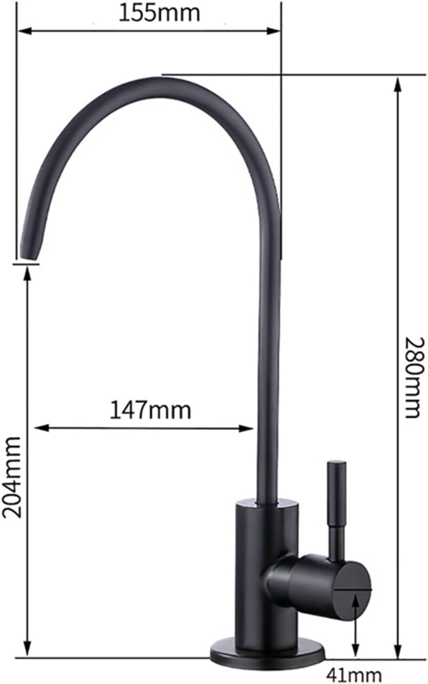 Filter Tap for Kitchen Sink Drinking Water Filter Taps Kitchen Sink Stainless Steel 1/4,Brushed Color