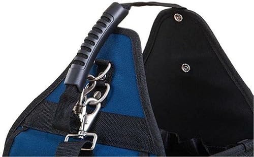 Miniatura 6 de Bolsa de herramientas de 10 pulgadas, organizador de bolsas de herramientas impermeables con asa giratoria, correa de hombro extraíble y 15