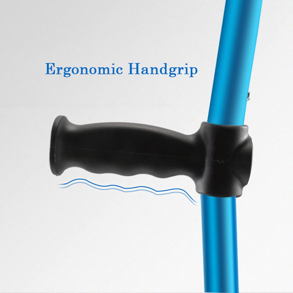 NGD Muletas Ortopédicas para Adulto Plegables(x2 uds),Soporte Post Traumatismo o Cirugía,Regulables en Altura-Muletas de Codo con Agarres Ergonómicos y Bolsa de Almacenamiento