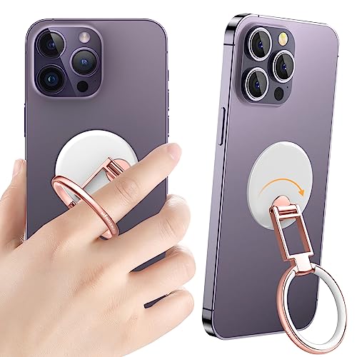 MINDSKY Phone Holder for hand Phone Grip 360°Rotation Cell Phone Ring Holder for back of phone Compatible with iPhone iPad Smartphones Tablets kindle (Black)