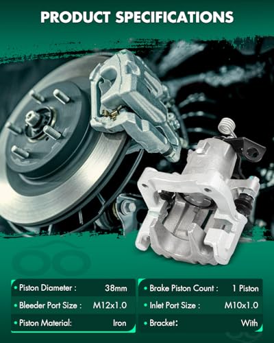 Image of SCITOO 1PC 19B2577 Rear Driver Side Disc Brake Caliper With Bracket