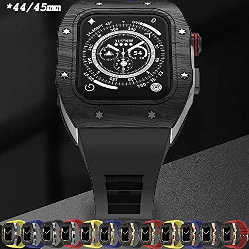 Kit de modificación de titanio y carbono para Apple Watch 45mm 4