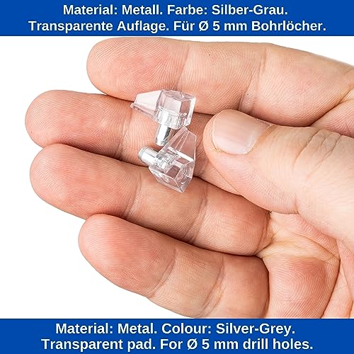 Shelf Supports, 48 Pieces, Shelf Supports for diameter 5 mm Drill Holes - Image 3