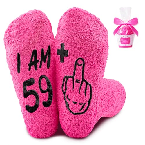 SREBIWO 60 Geburtstag Frauen Socken, Lustige Kuschelsocken Frauen, Geschenkideen zum 60 Geburtstag Frau Socken mit Spruch für Mama, Damen, Schwester, Kollegin, Partner zum Geburtstag SREBIWO 60 Geburtstag Frauen Socken, Lustige Kuschelsocken Frauen, Geschenkideen zum 60 Geburtstag Frau Socken mit Spruch für Mama, Damen, Schwester, Kollegin, Partner zum Geburtstag