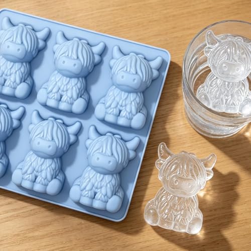Molde para cubitos de hielo en forma de vaca Highland miniatura 5