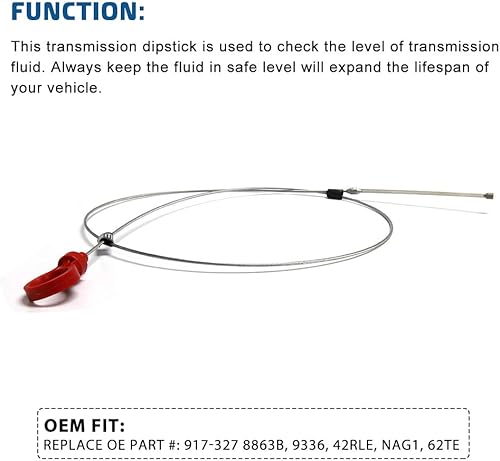 Miniatura 4 de Varilla de medición de transmisión con instrucciones para Dodge Jeep Herramienta de varilla de nivel de líquido con marcas de fácil lectura OE #