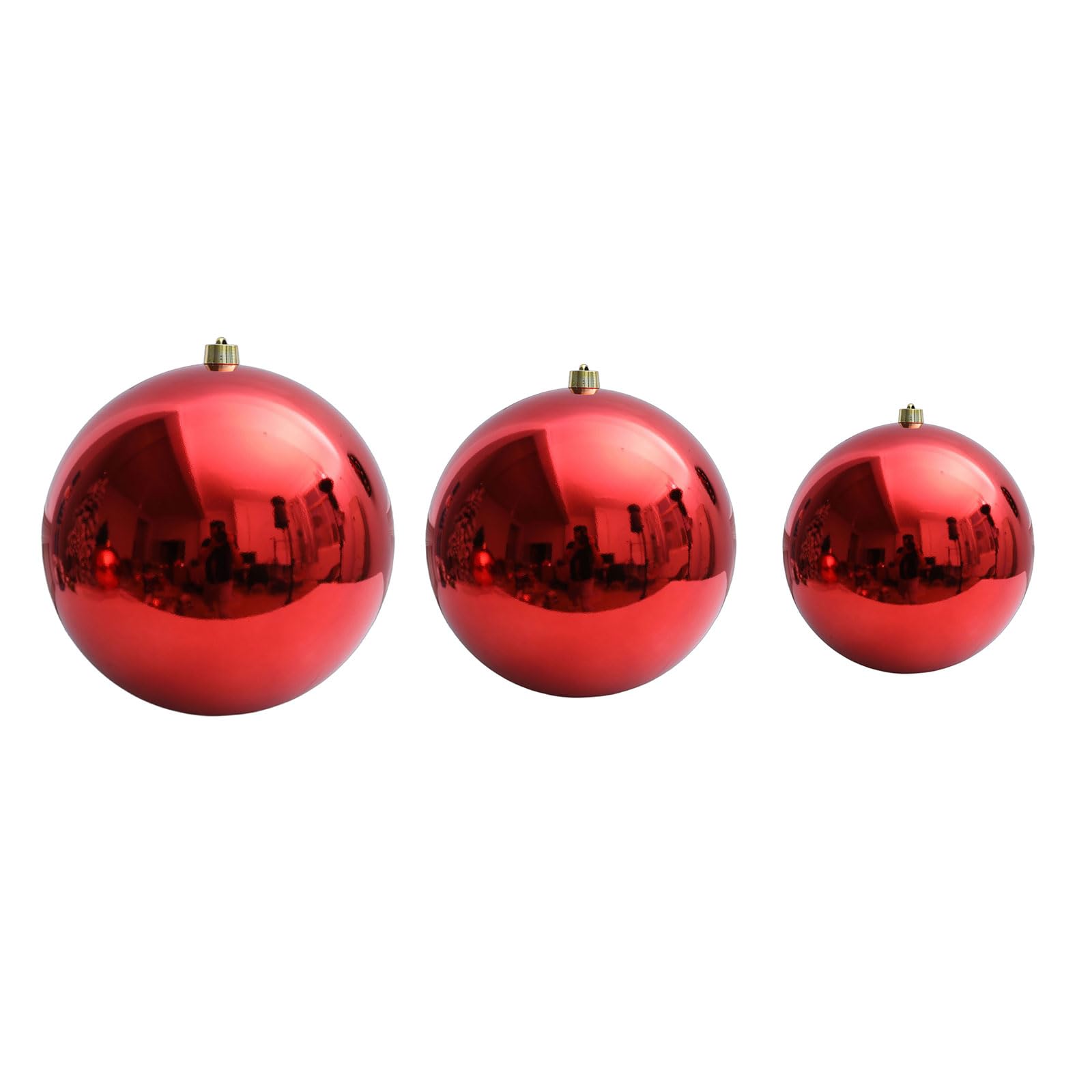 Rote, glänzende Weihnachtskugel, einfach aufzuhängendes Design, geeignet für Weihnachtsbaum und Partyszenendekoration Rote Funkelnde Kugelverzierung