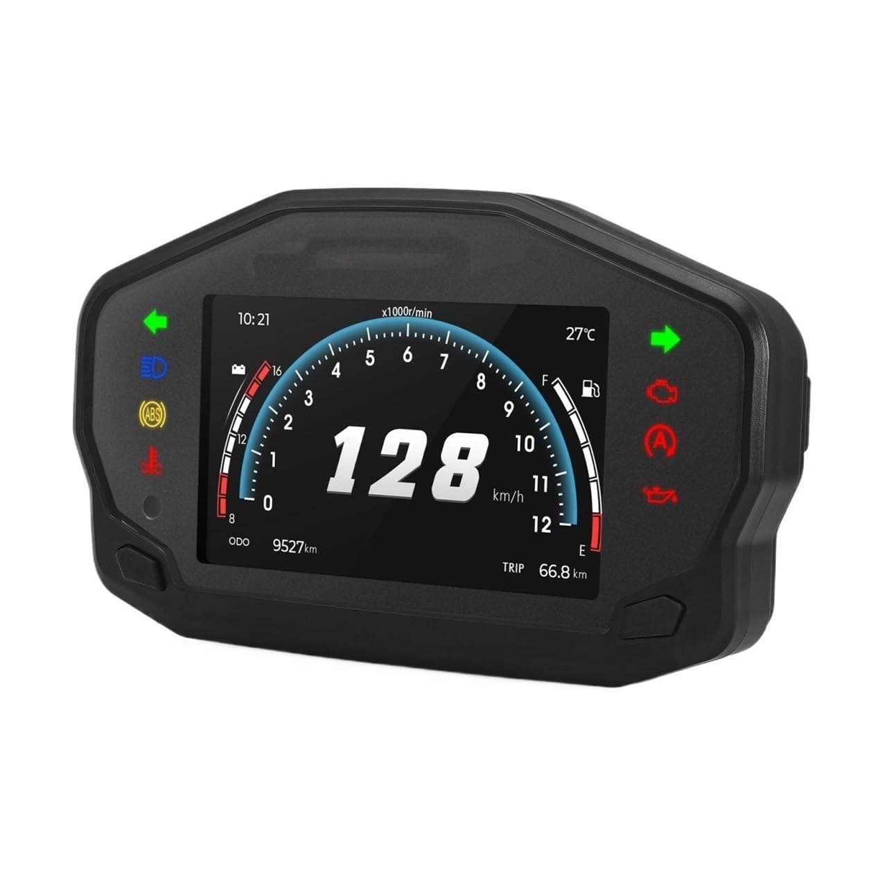 Compteur de Vitesse Digital Moto Tableau De Bord Universel 12 V pour Moto, Compteur De Vitesse, Compteur Kilométrique, Tachymètre, Double Odomètre