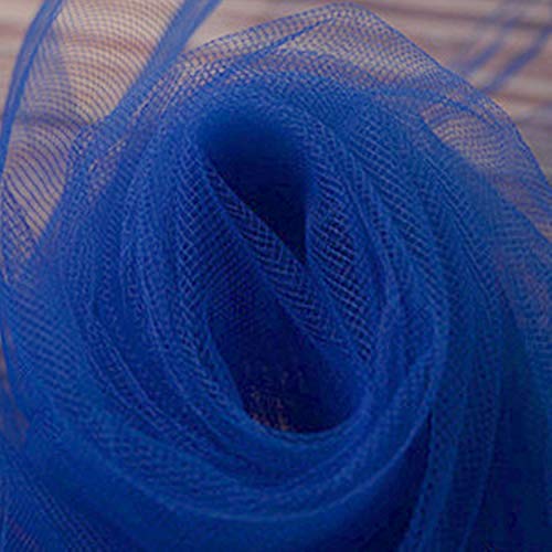 moonfarm 選べる16色 20D チュール 生地 カラー 無地 手芸用 裁縫 布 約 2m×幅1.6m 網目 亀甲紗 (青)