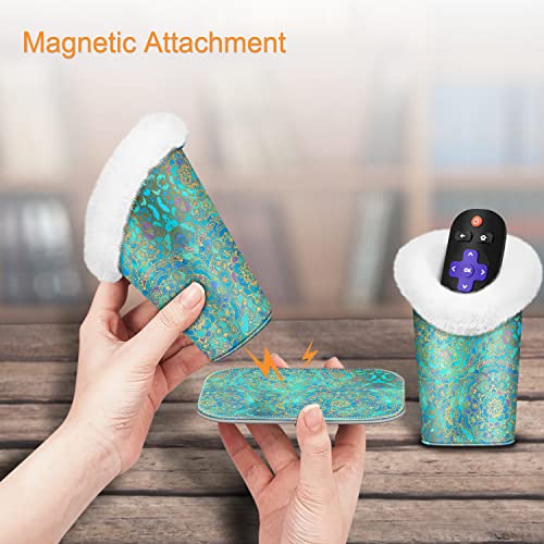 Image of FINTIE Plush Lined Double Eyeglasses Holder with Magnetic Base, Glasses Stand Case Organizer for Desk, Nightstand, Office