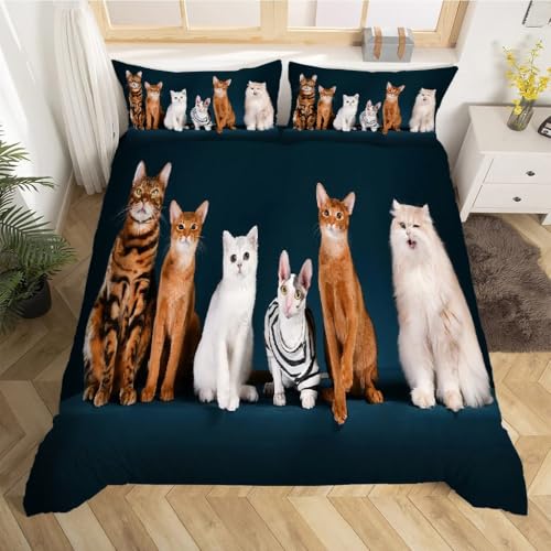 Housse de couette 200x200 chat, le cadeau de literie idéal pour passionnés - 3