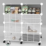 Design à 3 niveaux : spacieuse et confortable : la cage pour hamster mesure 74,9 x 49,8 x 74,9 cm, dispose de 3 niveaux reliés par 2 rampes, offrant un grand espace vertical pour 1 à 4 cochons d'Inde, furets ou hamsters pour grimper et se percher pour satisfaire la nature ludique des animaux de compagnie.