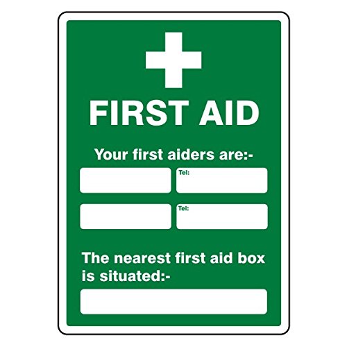 Buy 200mmx300mm First Aid / Your First Aiders Are / Nearest First Aid