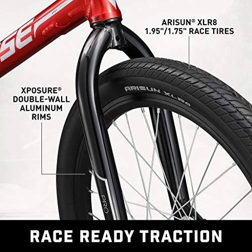 image for Mongoose Title Pro BMX Race Bike with 20-Inch Wheels in Red for Beginn