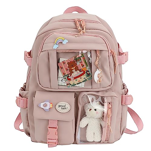 Kawaii Erdbeer-Rucksack Für Mädchen - Leichter Schulrucksack 23x28x9cm Mit Laptopfach