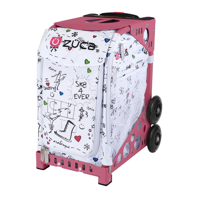 L'Estel Skates - ZUCA - ZUCA Sport Print SK8 - Carro Zuca Rosa con Funda SK8 - Trolley/Bolsa/Maleta/Silla Porta Patines Zuca - Patinaje Artístico