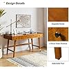 Amazon.com: HULALA HOME Home Office Desk with 3 Drawers & Solid Wood ...