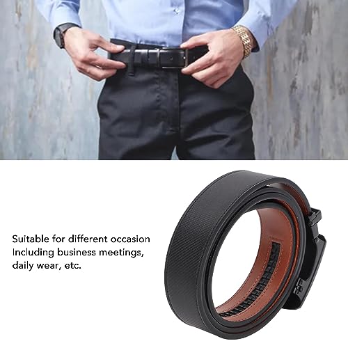 Men Leather Belt Comfortable Lightweight Soft Male Belt with Automatic Buckle for Business Meeting Daily Wear Cowhide 12 x 12 x 3cm 238g2