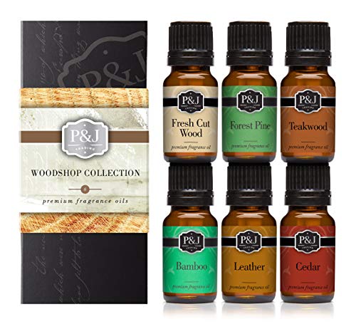 Woodshop Set of 6 Premium Grade Fragrance Oils - Forest Pine, Fresh Cut