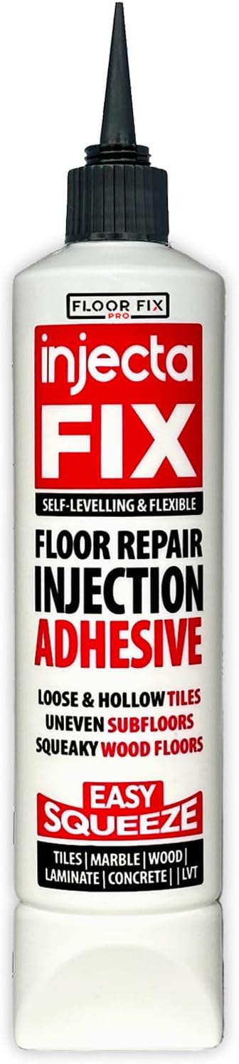 Easy Squeeze 300ml From Floor-Fix Pro - Flexible Strong Adhesive Fix Loose & Hollow Tiles and Floors Self-Levelling Maximum Strength New Formula (1 Pack)