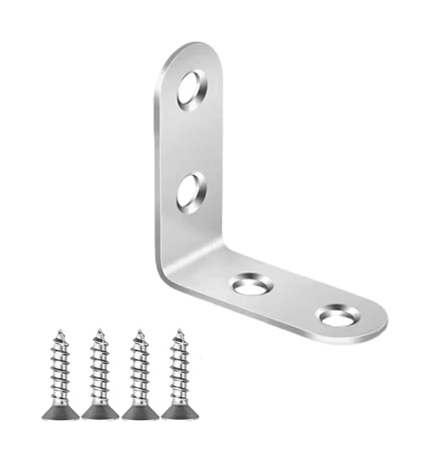 Angle Brackets, L Brackets Stainless Steel with Screws Corner Brace(1set-16x50mm)