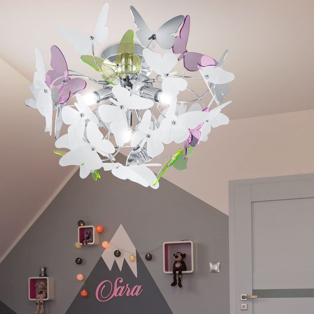 Reality Leuchten Lampada da Soffitto, Chrom, 45 x 45 x 28.5 cm