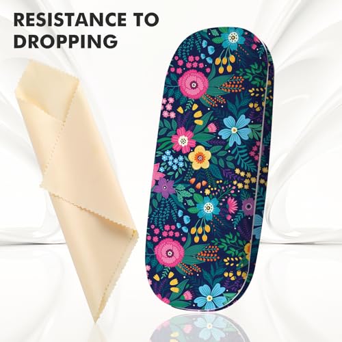 Image of Glasses Case Hard Shell,Portable Protective Eyeglasses Case, Eyeglass Holder Box with Cleaning Cloth, for men women