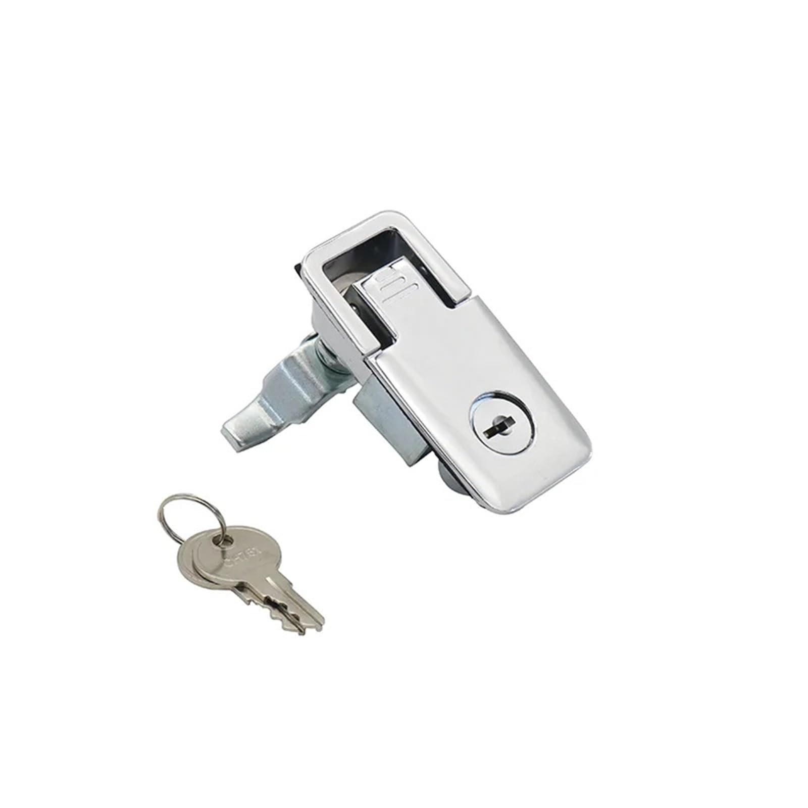 Nbmfdsry Black- No Lock Closet Gate Lock, Black/Bright Chrome Flat Zinc Alloy Door Lock 1Pcs(Black- No Lock)