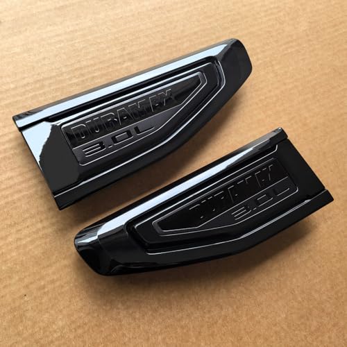 Image of 2pack OEM Duramax Vent Emblem 3.0L Right Left 3D Badge Replacement for 2021 2022 2023 2024 Yukon and Yukon XL Denali At4 84719447 84719448 (Gloss Black)