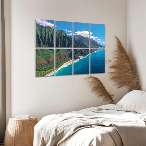 Paquete de 8 paneles acústicos artísticos para absorción de sonido - Paneles decorativos autoadhesivos para estudio de grabación en casa 48"x32" miniatura 6