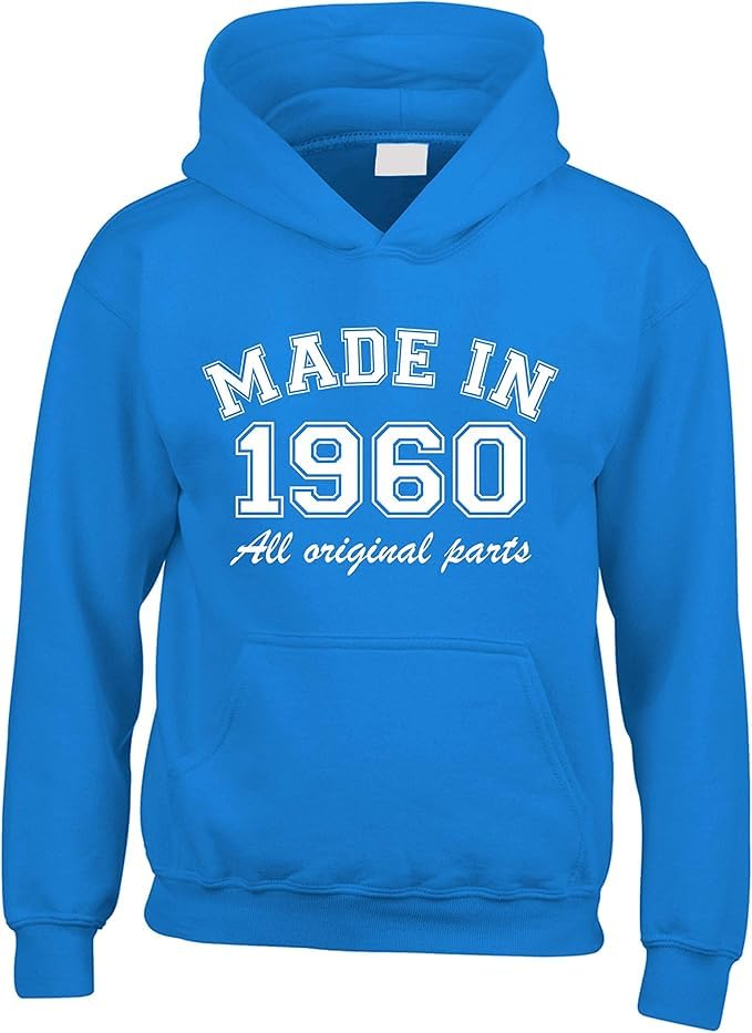 Sweat humour Made in 1960 bleu : idéal pour vos week-ends cocooning