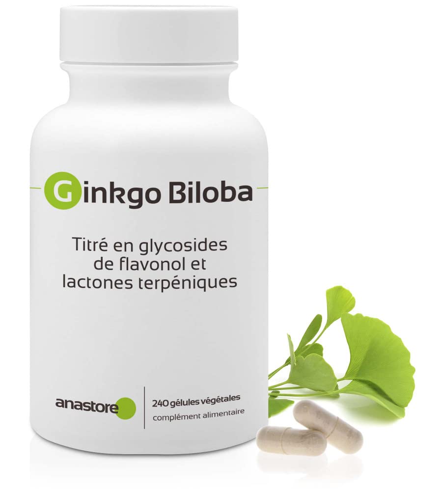 GINKGO BILOBA * 60 mg / 240 gélules * Titré à 24% min. en glycosides de flavonol et à 6% min. en lactones terpéniques * Cardiovasculaire, Cerveau, Immunitaire