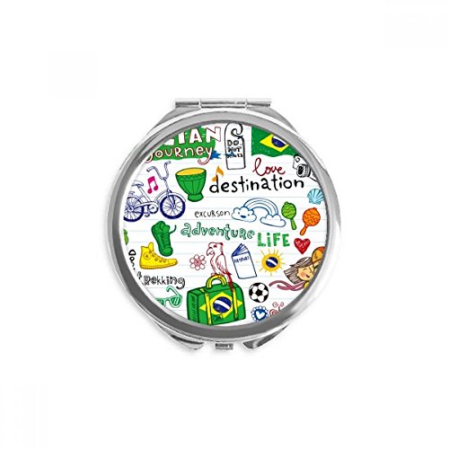 Miroir rond maquillage de poche compact pour ne plus rater vos retouches en voyage au Brésil