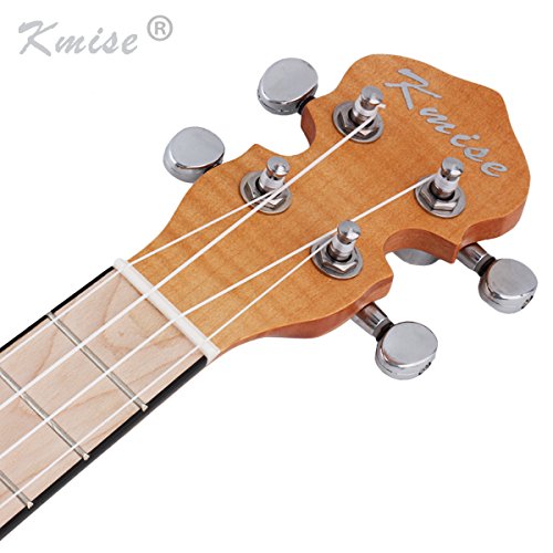 Image of Kmise 4 String Banjo Ukulele Ukelele Banjo lele Uke Concert 23 Inch Size Maple Sapele Wood