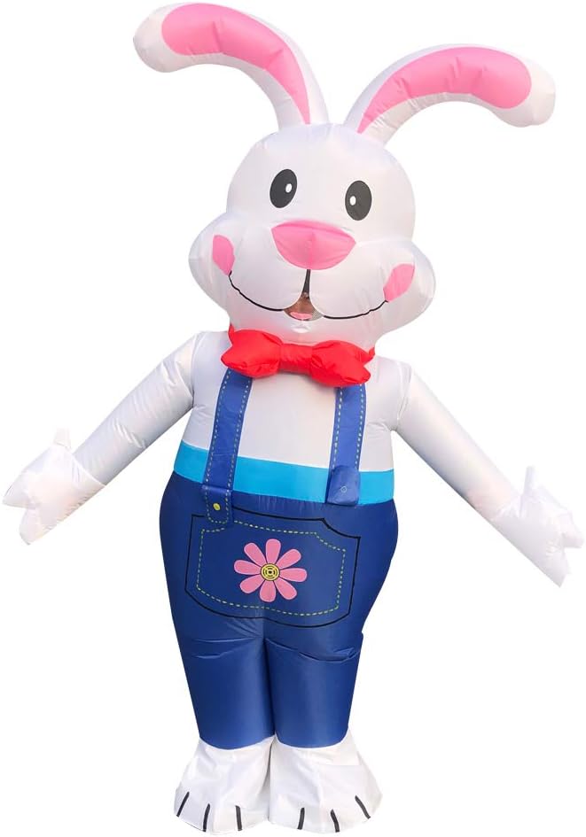 Easter Bunny Costume Easter Custom Rabbit Inflatable Costume Easter Blow Up Suit Rabbit Costume for Adults