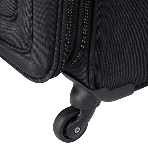 Image of American Tourister Apolo 81 cms Check-in Polyester Soft Sided 4 Spinner Wheels Luggage /Suitcase /Trolley Bag (Black)