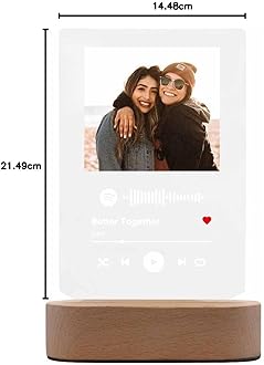 FunStudio Personalized Acrylic Song with Photo Custom Acrylic Album Cover Gifts for Music Lover Friends Sister