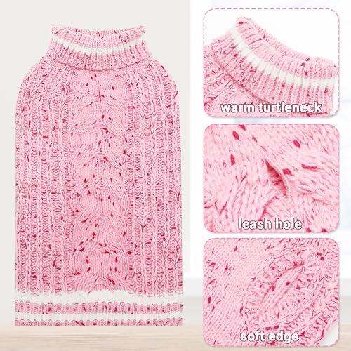 Pull pour chien rose à col roulé chaud CUSOZWO du S au XL - 4