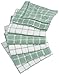 DII 100% Cotton, Machine Washable, Basic Everyday Kitchen Dish Cloth, Windowpane Design, 12 x 12" Set of 6- Mint