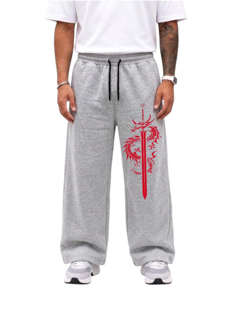Men Graphic Printed Cotton Baggy Track Pants |Sweat Pants |Oversized |Loose Fit |High Waist | Side Pockets |Wide Leg Open |Relaxed Fit |-picture-25