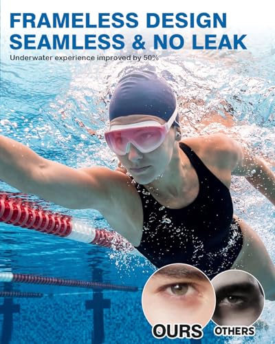 Image of Swim Goggles 2 Pack, Wide View Anti Fog&UV Swimming Goggles for Audlt, No Leak Pool Beach Essentials for Men Women