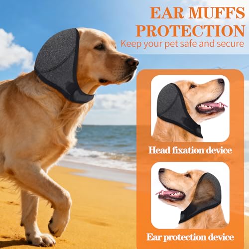 WEITAPYT Hund-Ohrenschützer, Ohrenschutz mit Geräuschunterdrückung Hund, Gehörschutz für Hunde, Wasserdichter Ohrenschutz Hunde, für GeräUschblockierung, Beruhigung, Winter, Baden, Troc(L)