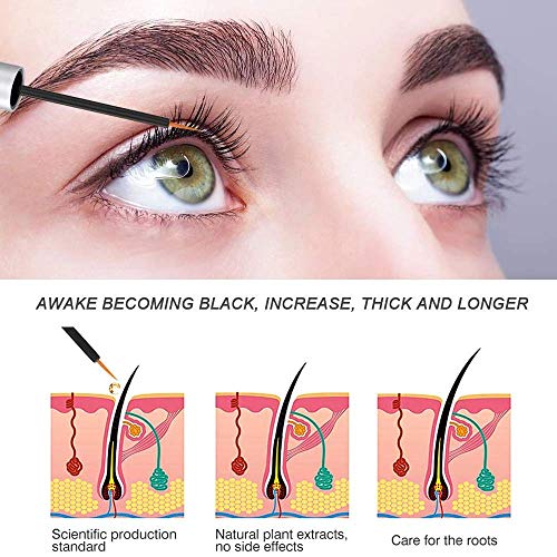 Eyelash Growth Serum Eyebrow Growth Treatment Eyelash Serum Booster Brow Serum Lash Enhancer Irritation Free Formula for Longer Fuller Thicker Lashes - Thumbnail 5