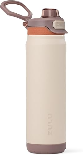 Miniatura 28 de ZULU Powerfill Pro - Botella de agua de acero inoxidable de 24 onzas con tapa de llenado rápido, metal aislado al vacío de triple pared, tapa de