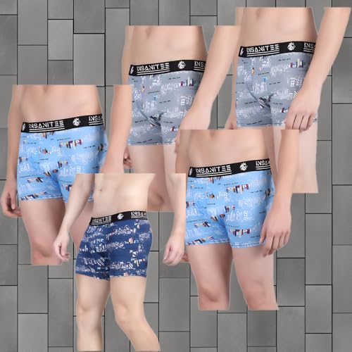 Image of Men's Nylon Stretch Printed Trunk | Ultra-Soft, Breathable Innerwear for Men | Stylish & Supportive Fit