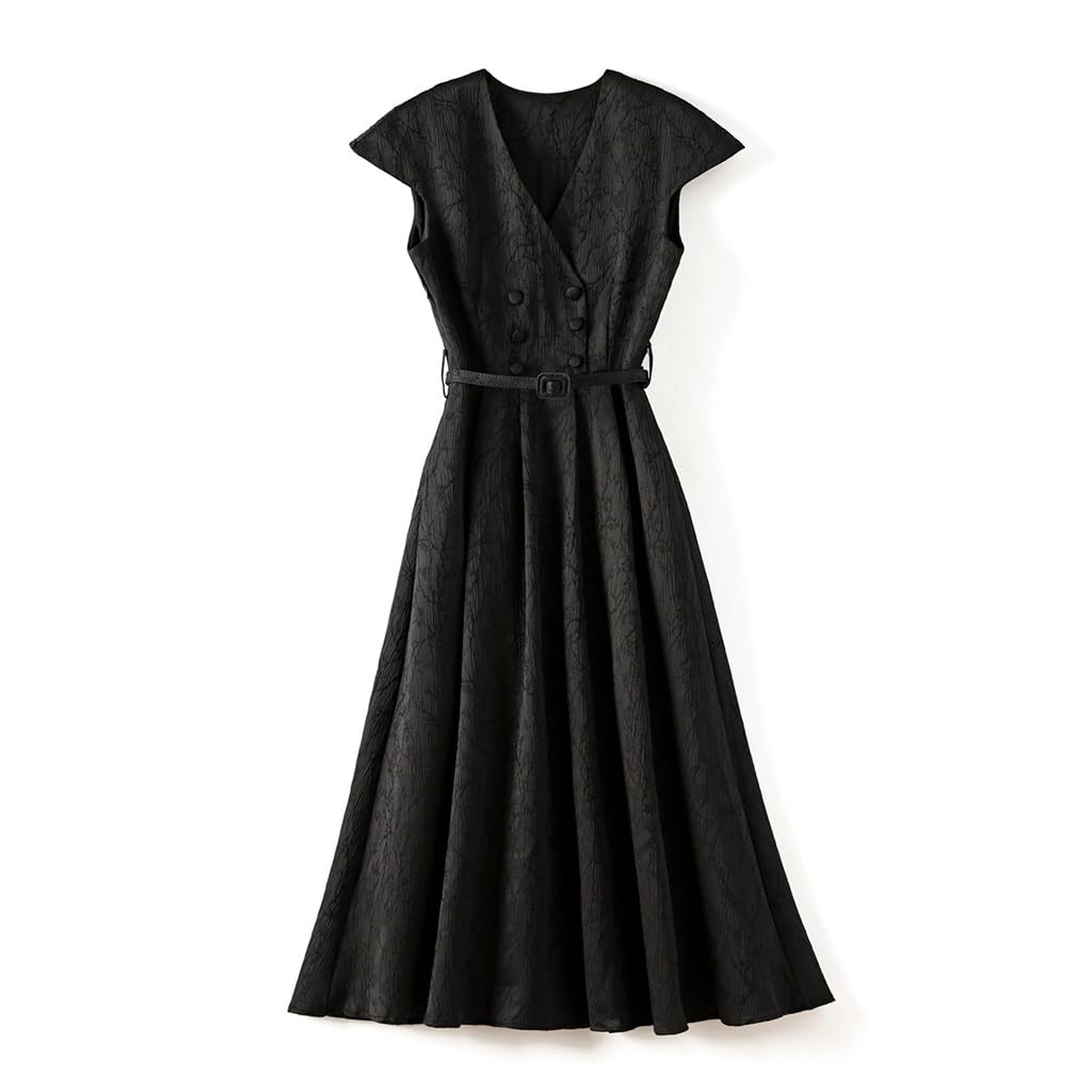Early Autumn Age Reducing 3D Celebrity Retro Workplace Slimming Belt Dress